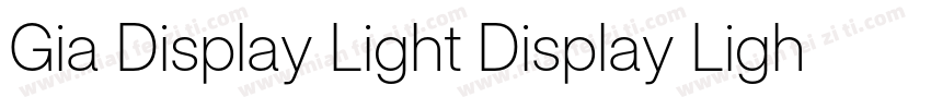 Gia Display Light Display Light字体转换